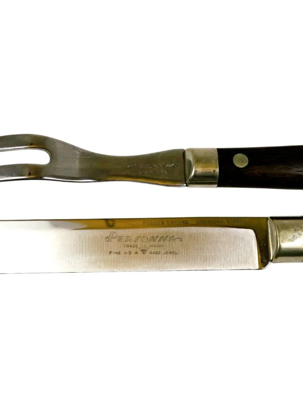 Personna TA‑264 Carving Knife & Fork Set, 1945 Gift, Complete with Box & Insert